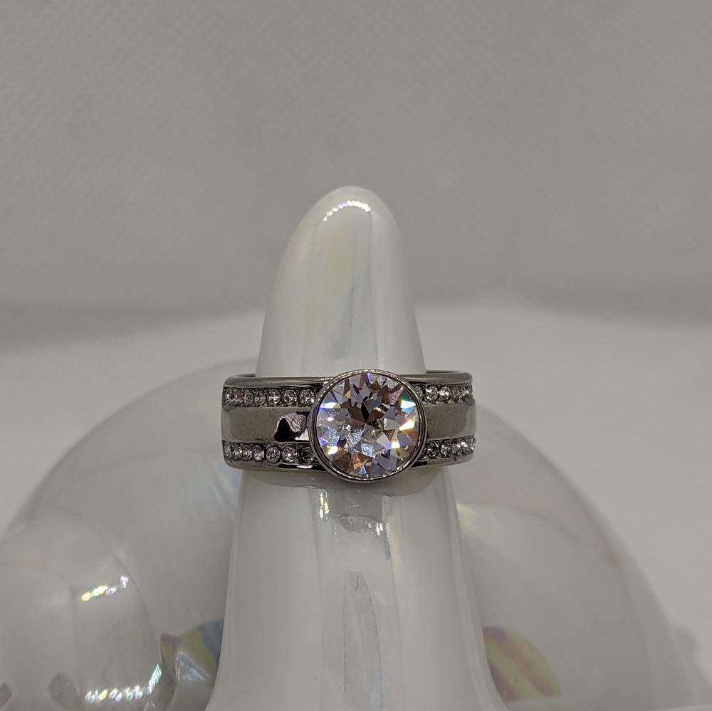 Stainless Steel (TK316) Crystal Ring